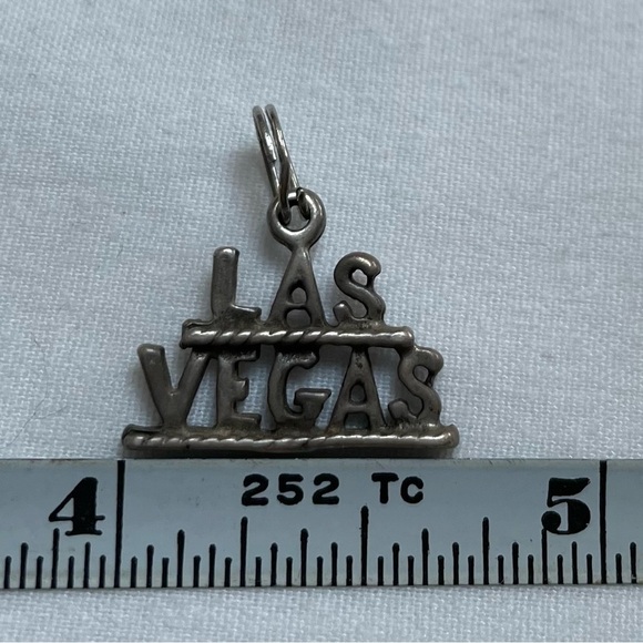 Las Vegas Sterling charm. 3/8”x3/4” - Picture 4 of 4